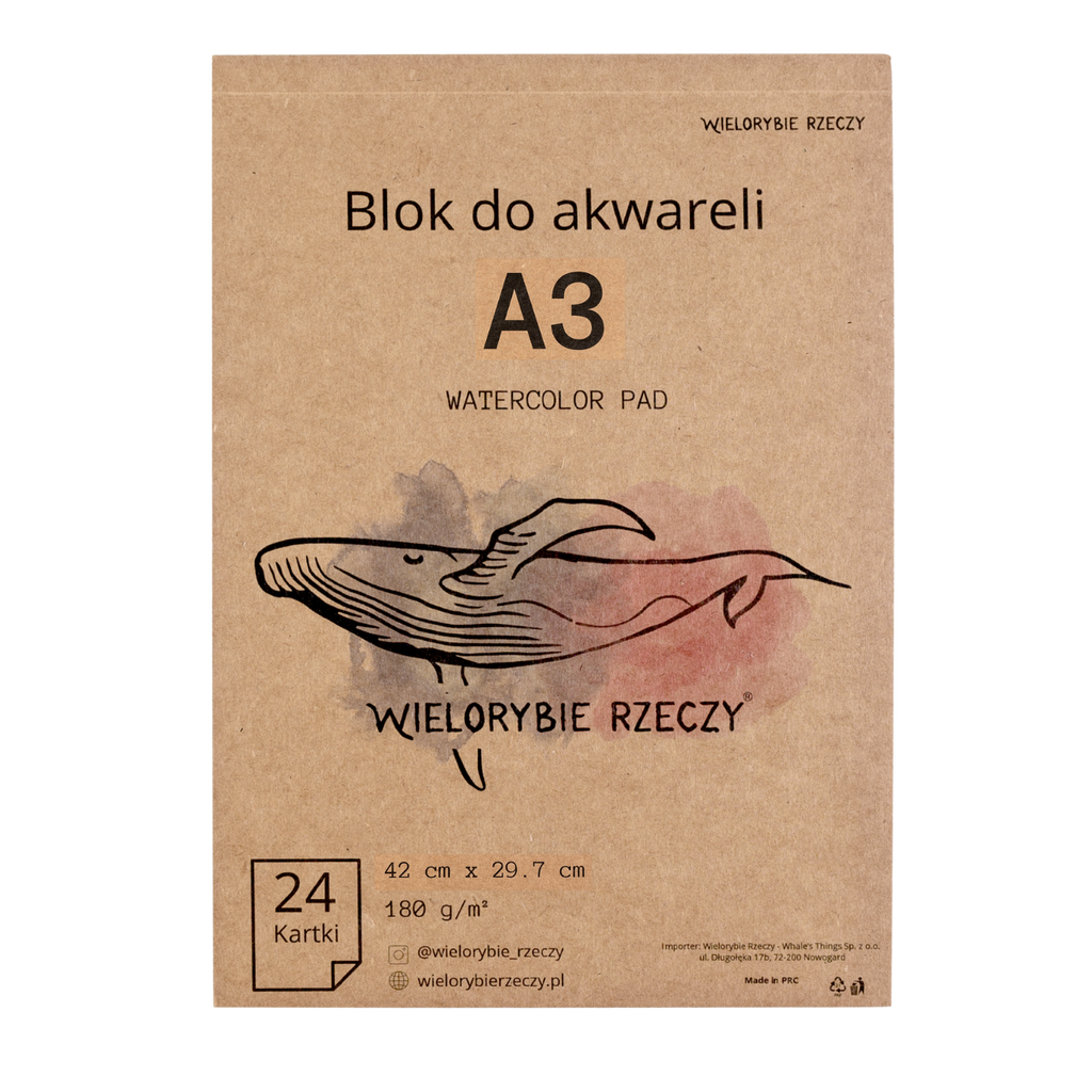 Blok do akwareli 180 g/m² w formacie A3