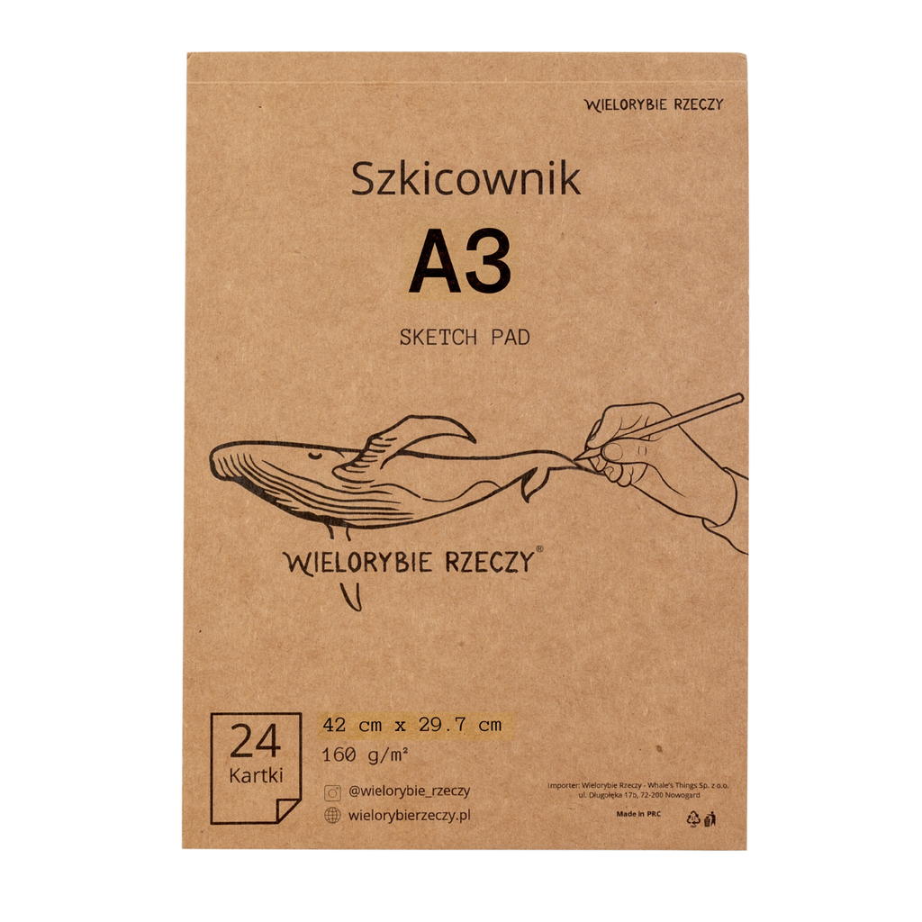 Szkicownik A3 z białym papierem 160 g/m²