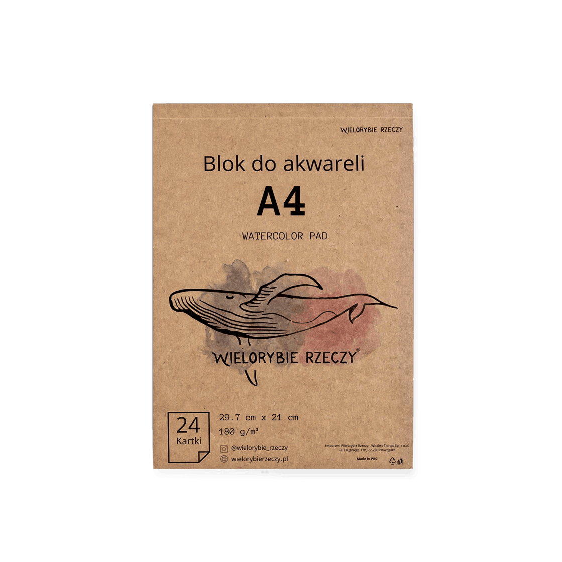 Blok do akwareli a4 papier do farb akwarelowych malowania podkład malarski