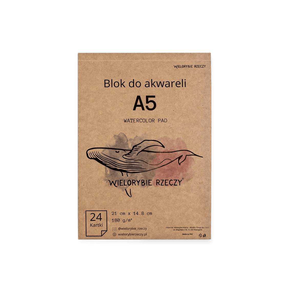 Blok do akwareli A5 papier do farb akwarelowych malowania podkład malarski