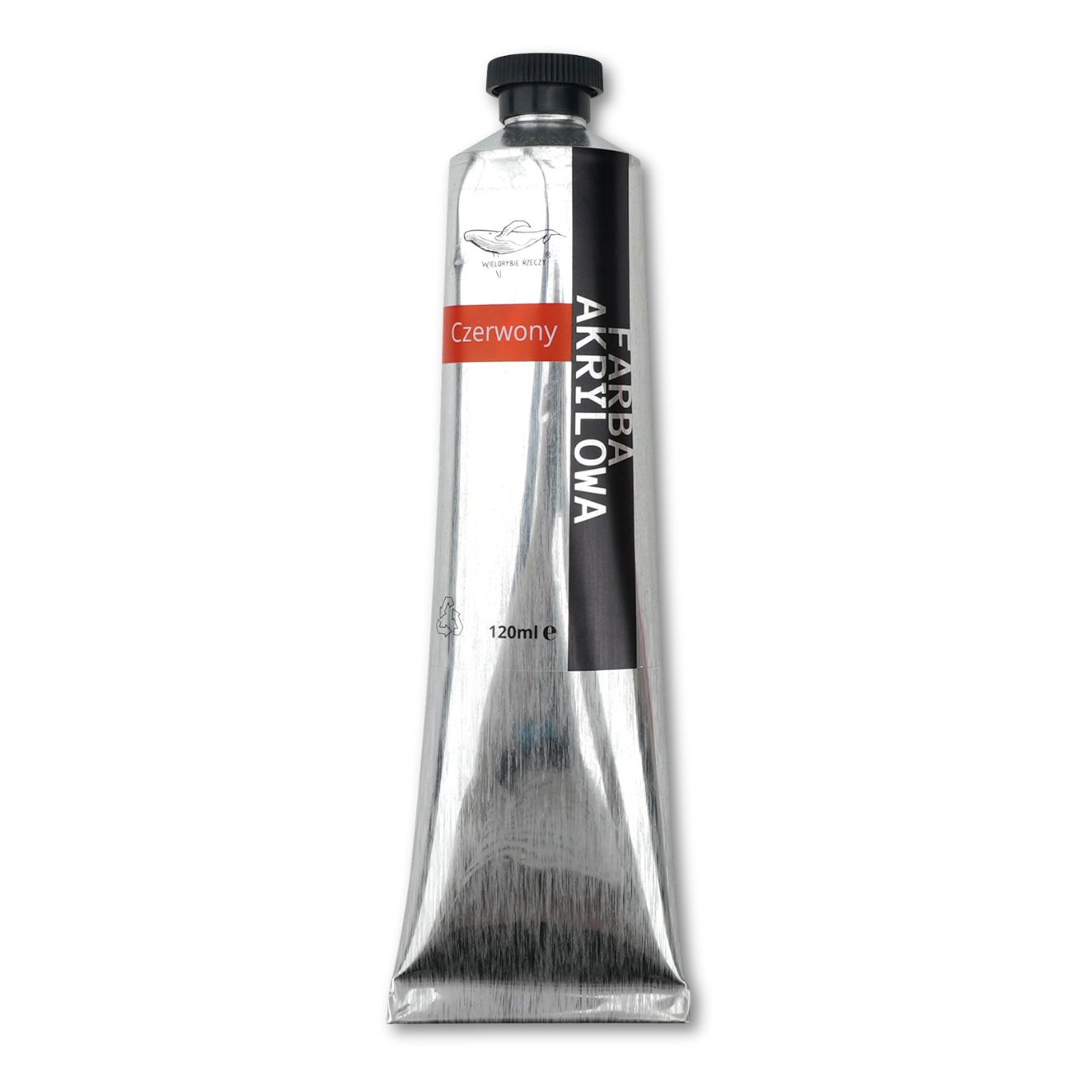 Farba akrylowa malarska czerwona 120ml artystyczna profesjonalna w tubce