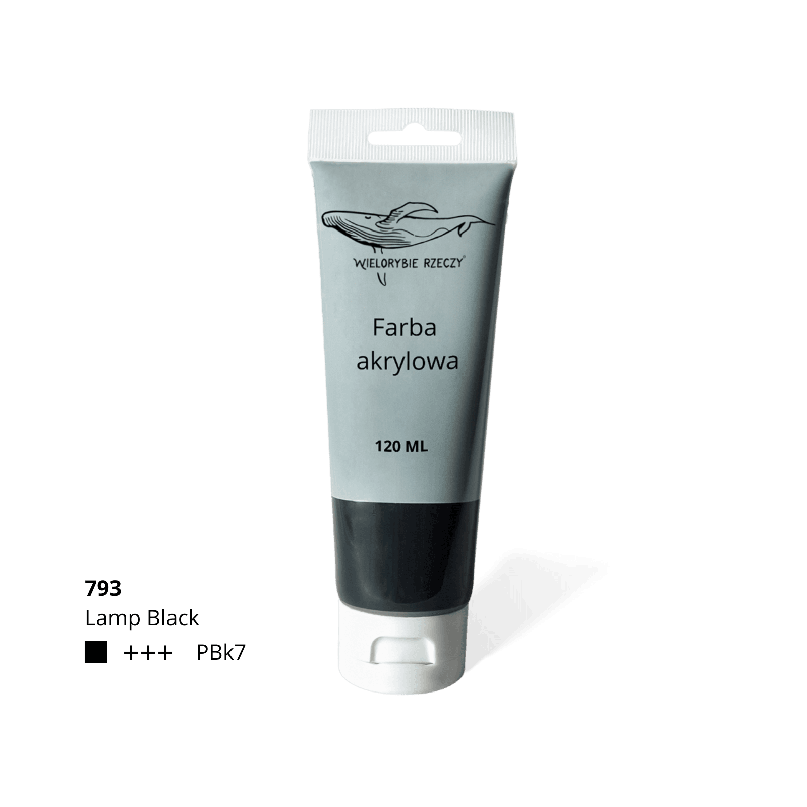 farba akrylowa czarna lamp black select artystyczna wielorybie rzeczy