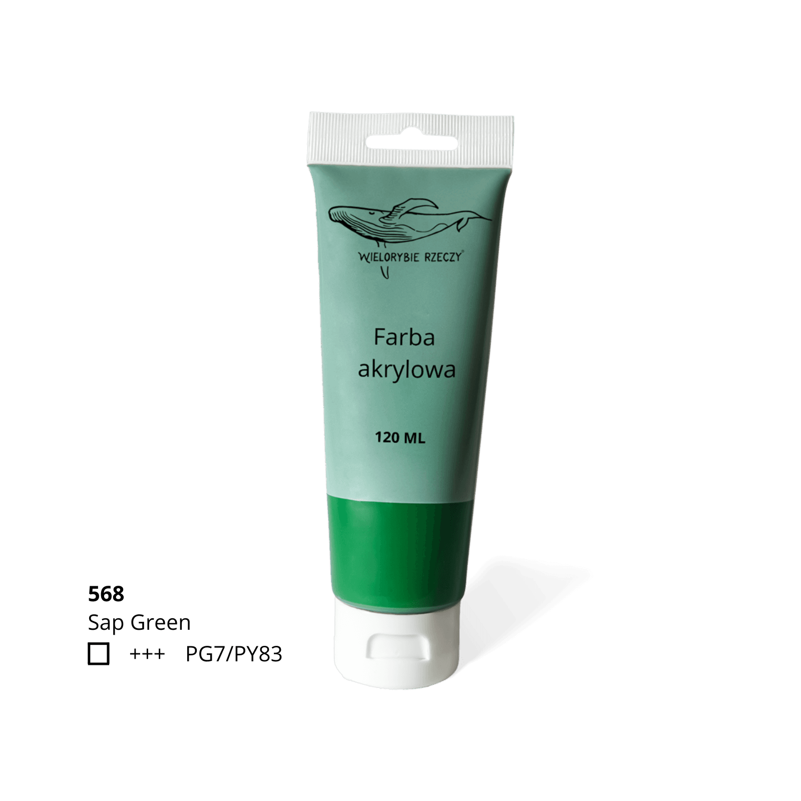 farba akrylowa zielona sap green select artystyczna wielorybie rzeczy
