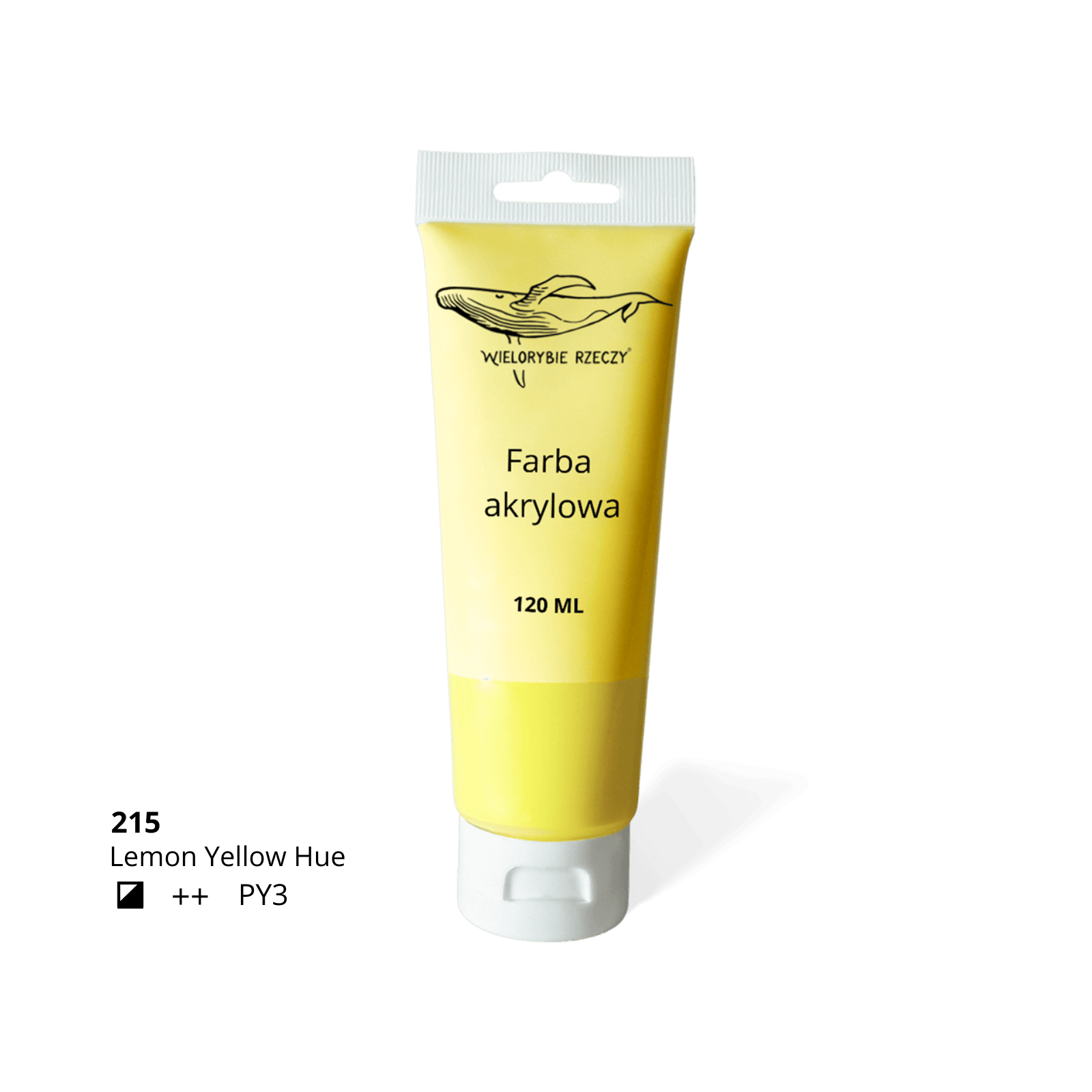 farba akrylowa zolta lemon yellow select wielorybie rzeczy sklep plastyczny