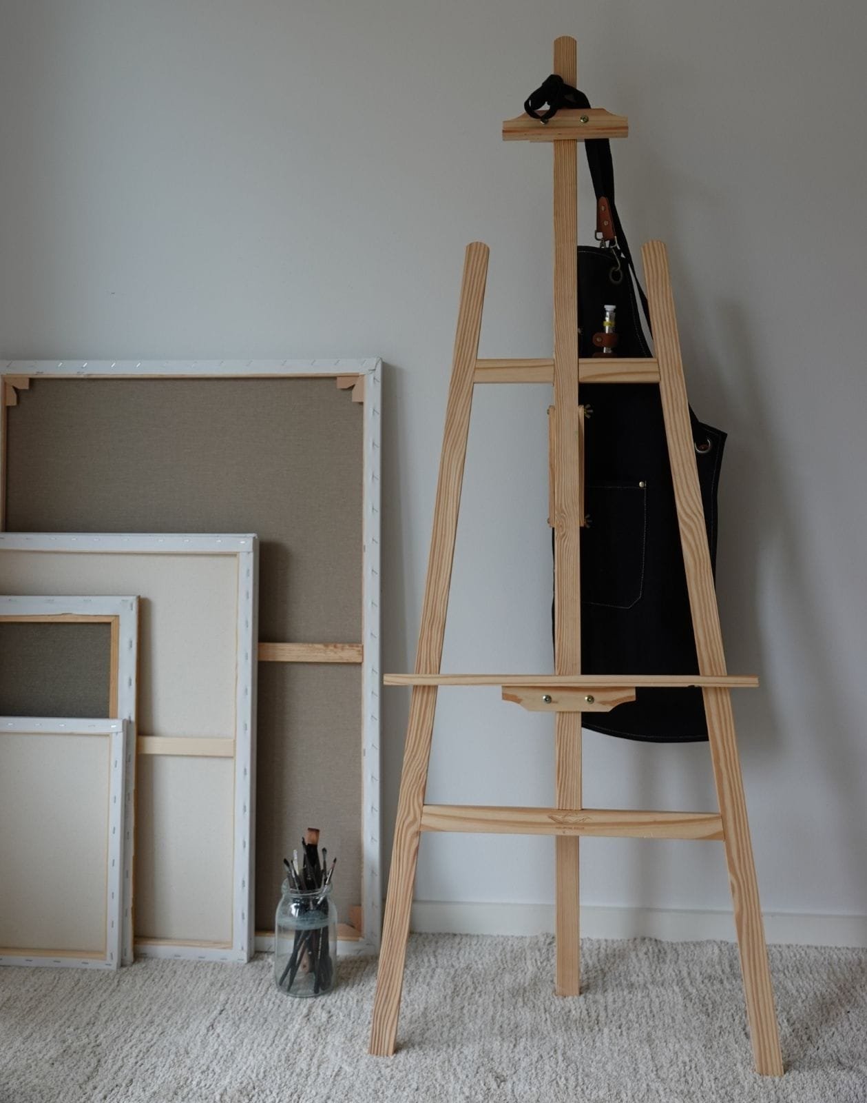 sztaluga malarska drewniana 150 cm trójnożna wielorybie rzeczy