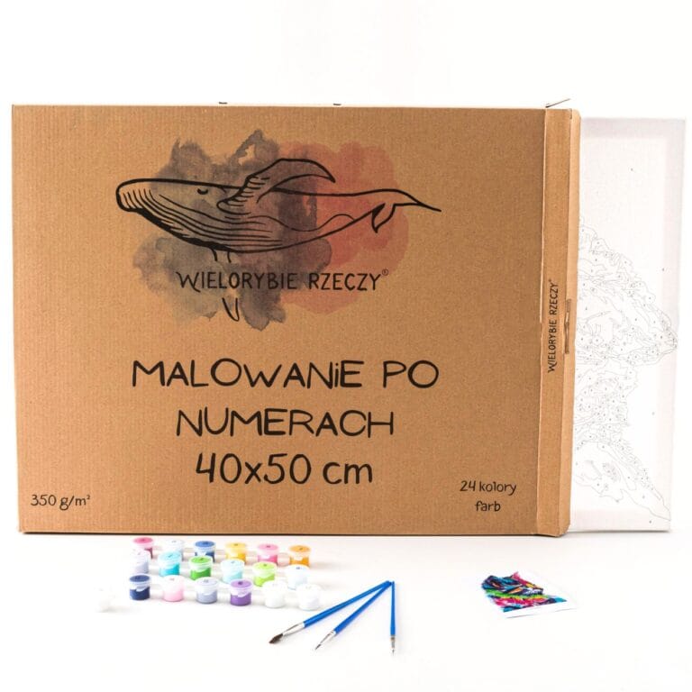 Malowanie po numerach wielorybie rzeczy kot