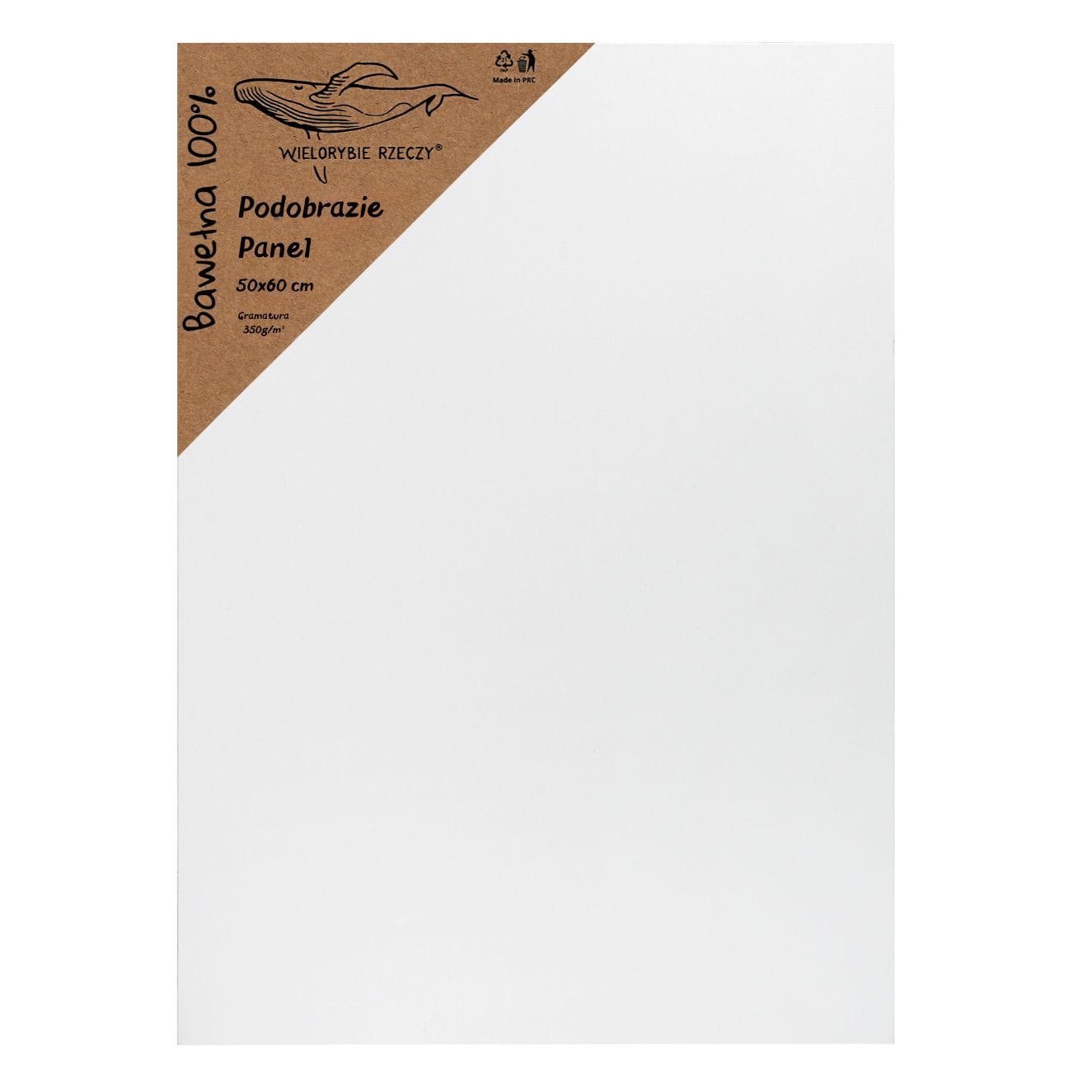 płótno malarskie 50x60 podobrazie bawełniane duże białe grube aż 350g/m²