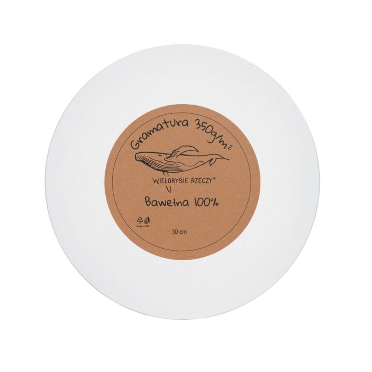 płótno malarskie okrągłe 30cm podobrazie do malowania bawełniane 350g/m²