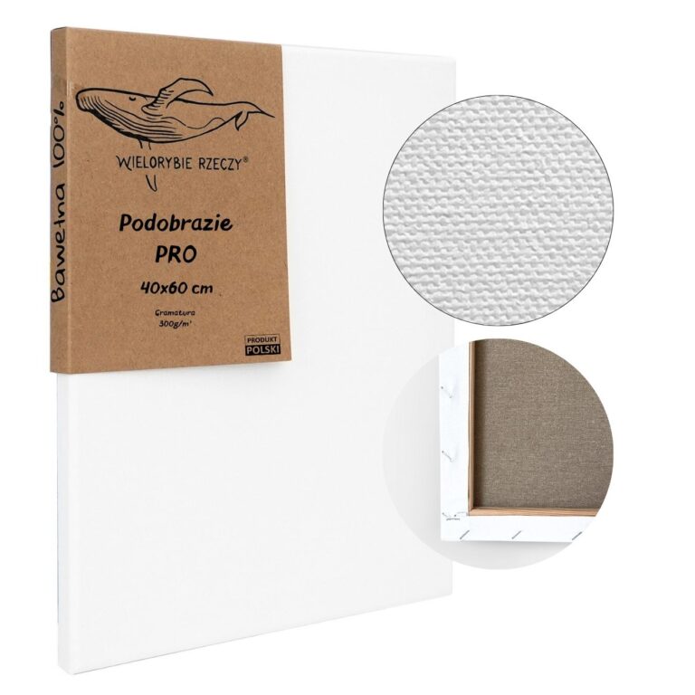 Podobrazie malarskie 40x60 cm z bawełnianym płótnem, na blejtramie, polska produkcja