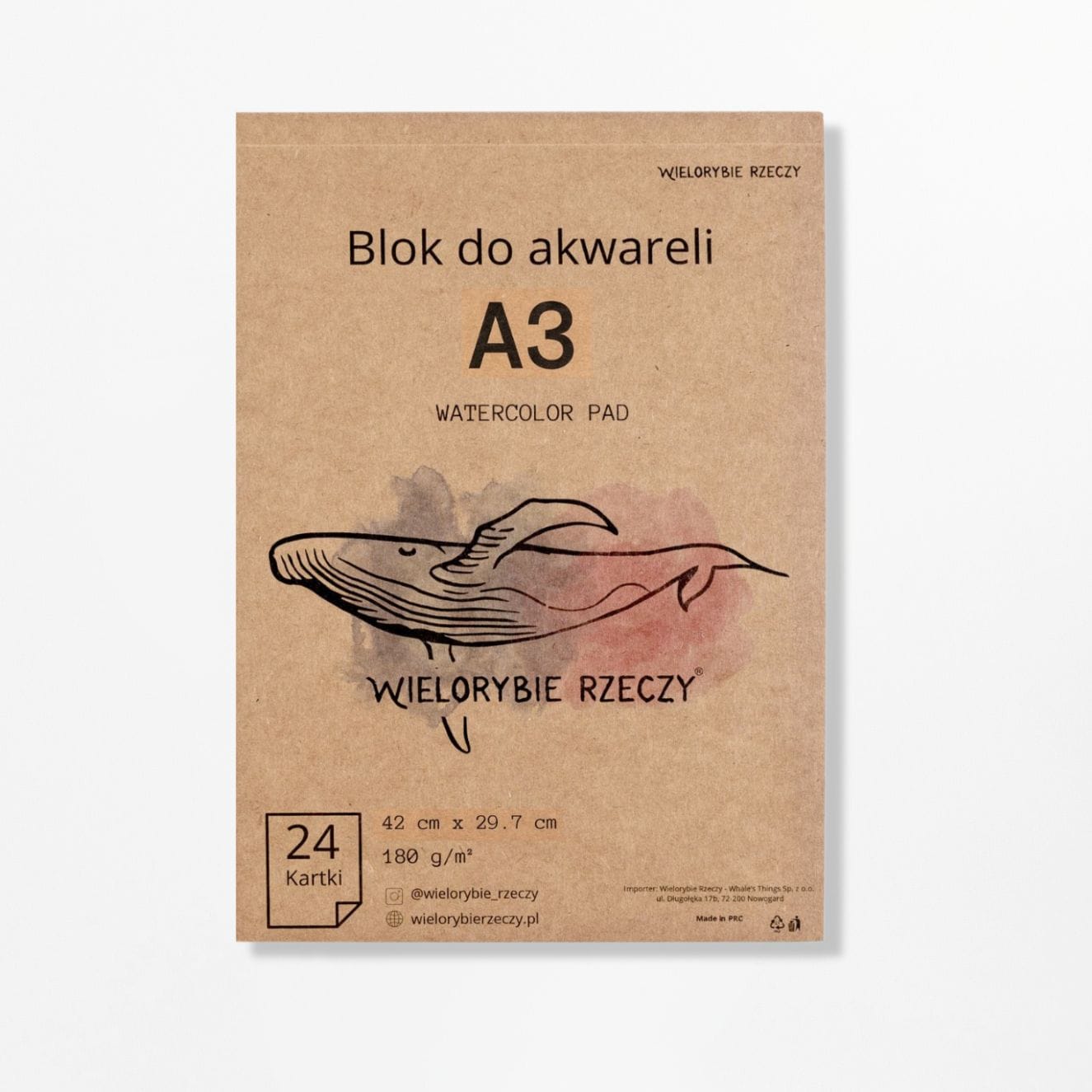 Blok do akwareli a3 papier do farb akwarelowych malowania podkład malarski