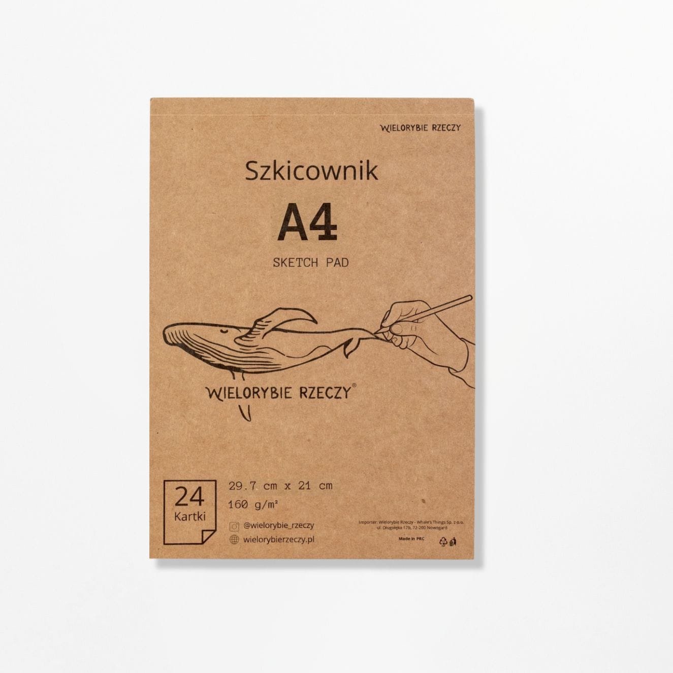 Szkicownik A4 blok artystyczny szkicowy profesjonalny papier 24szt rysownik