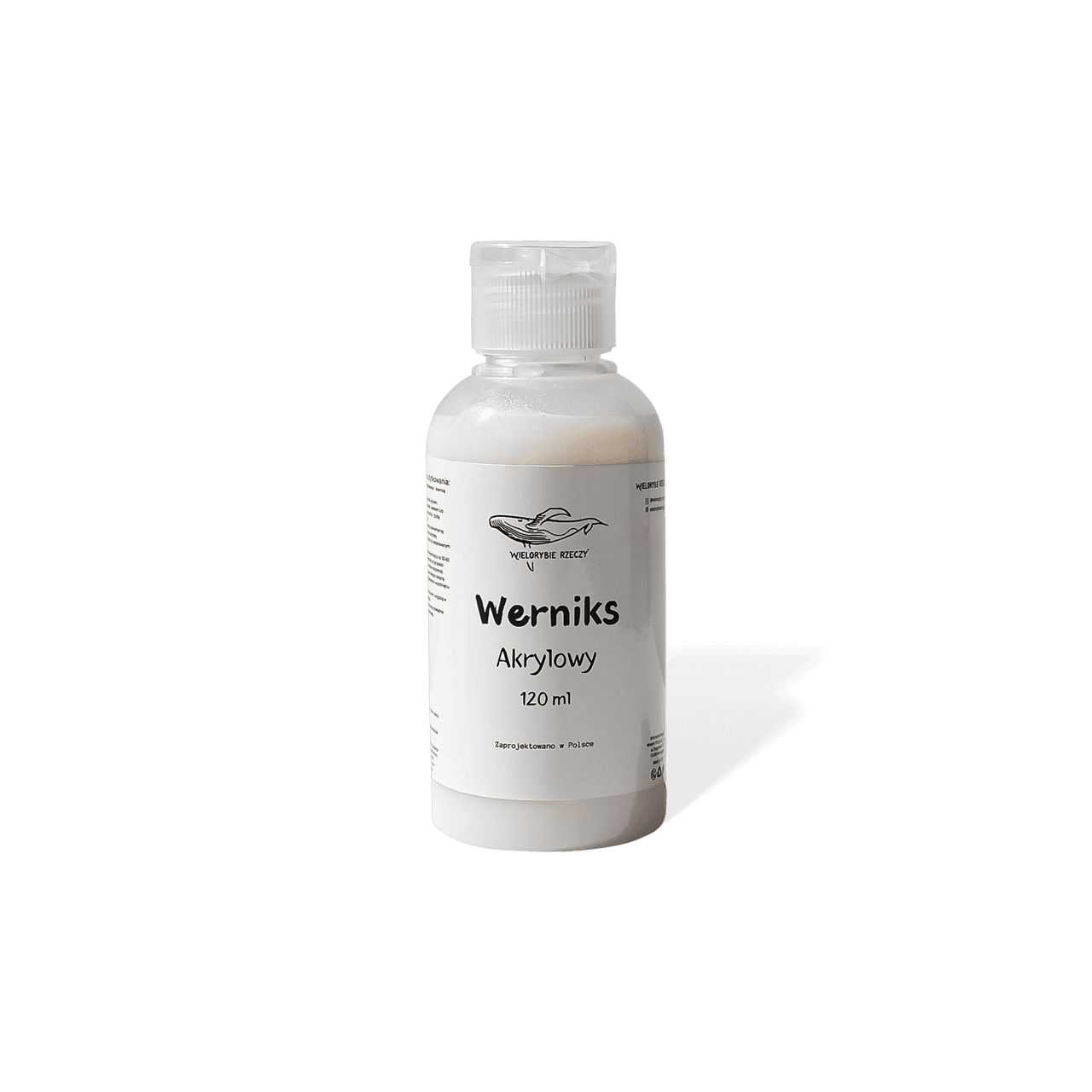 Werniks akrylowy błyszczący lakier 120 ml. Wielorybie Rzeczy