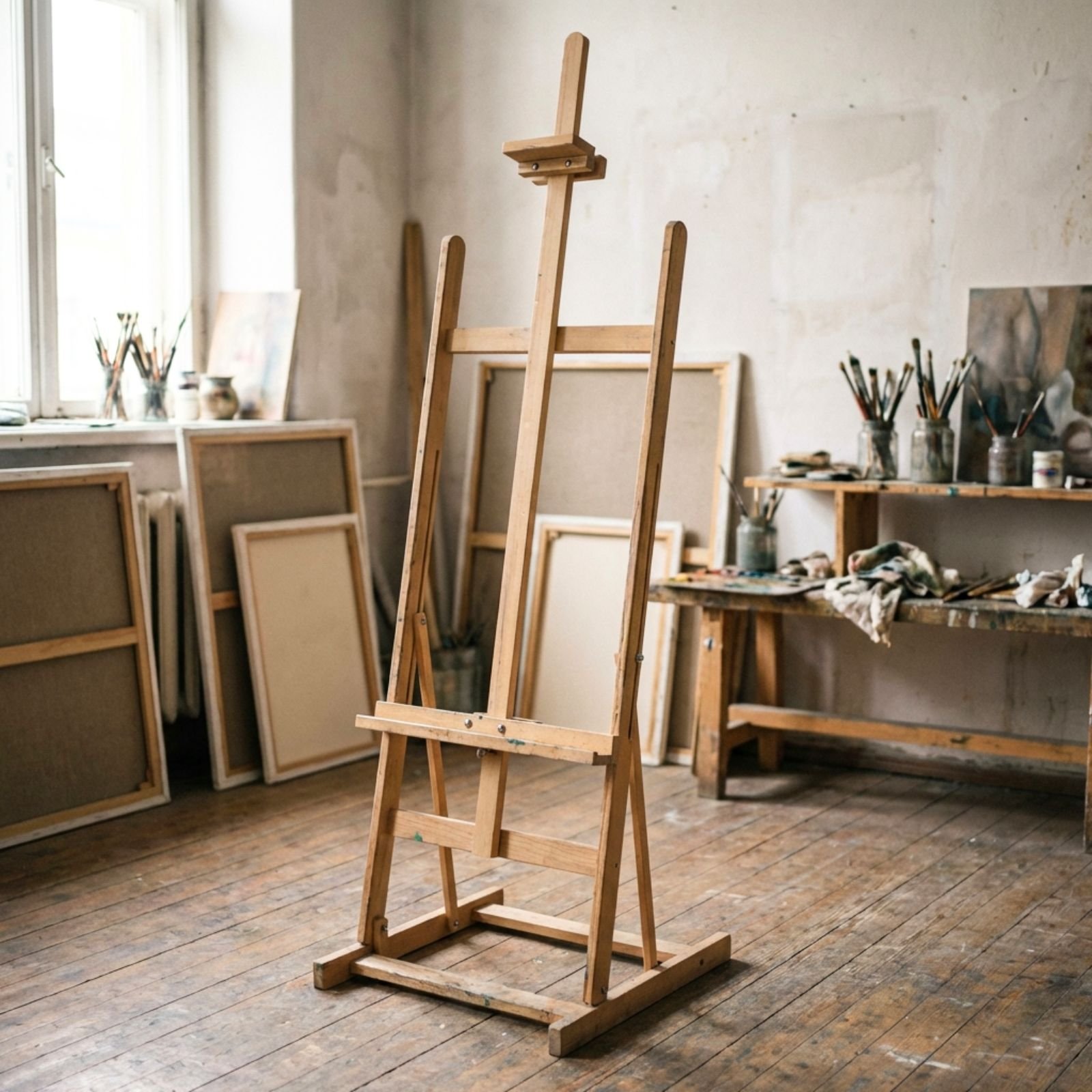 Sztaluga malarska studyjna drewniana w pracowni