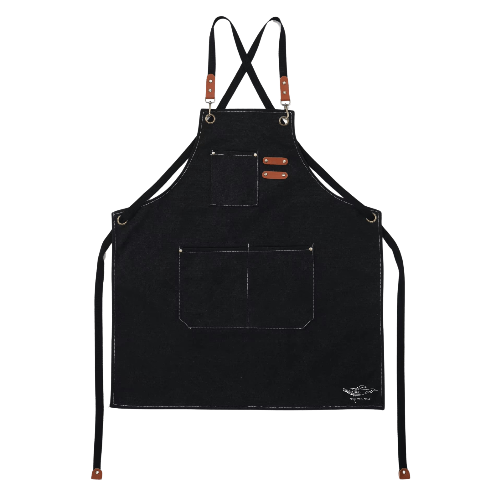 Fartuch malarski ochronny do malowania farbami akrylowymi i olejnymi Wielorybie Rzeczy