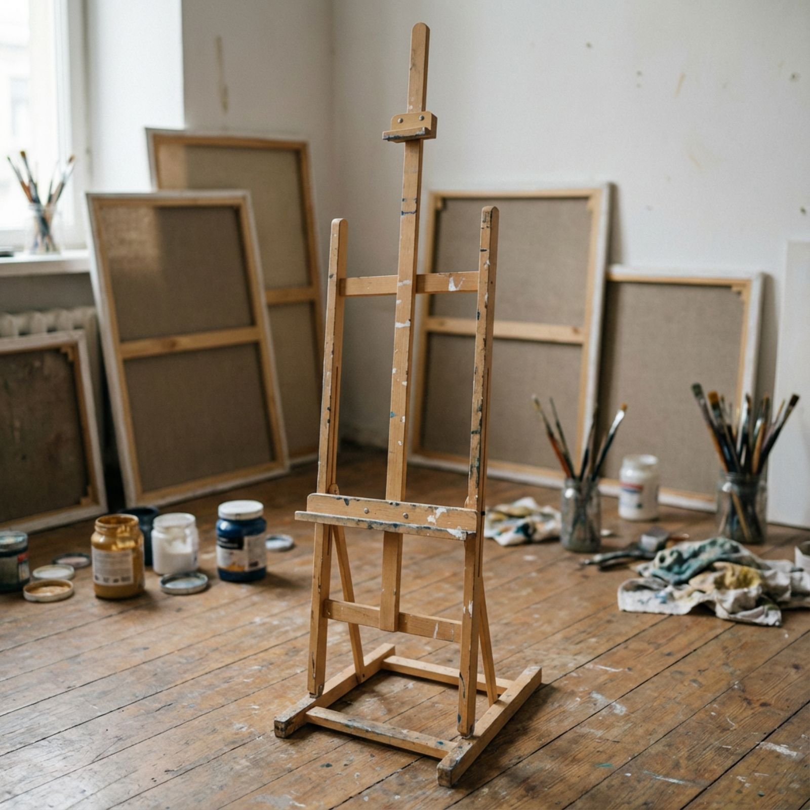 Sztaluga Drewniana Malarska Studyjna Duża Polska Produkcja Wielorybie Rzeczy