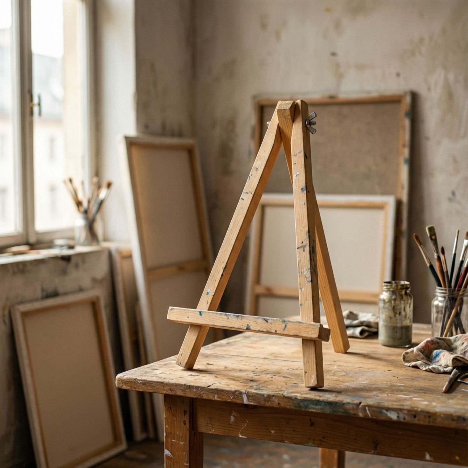 Sztaluga mini drewniana mała w pracowni artystycznej Wielorybie Rzeczy